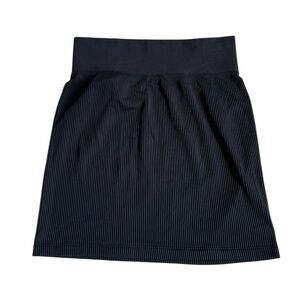 Nike Air Women’s NWT Black Ribbed Knit Tight Fit Mini Skirt F Size S